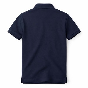 เสื้อโปโลผู้ชายสีน้ำเงิน แขนสั้น ผ้าปิเก้ คอตตอน ระบายอากาศได้ดี สวมใส่สบาย เหมาะสำหรับกอล์ฟ แบบเรียบง่าย ขายส่ง - Product Image 6