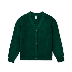 Suéter Cárdigan de Punto Acrílico para Mujer, Cuello en V, Color Sólido, Botones al Frente, Logotipo Personalizado, Fabricante OEM ODM, Venta al Por Mayor de Fábrica - Product Image 5