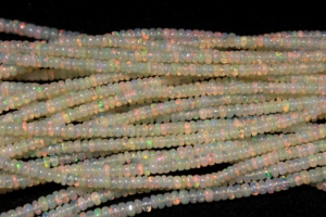 Cuentas Redondas Lisas de Ópalo de Fuego Etíope Natural de 3mm-5mm Multicolor Perforadas para Collar y Pulsera - Product Image 6