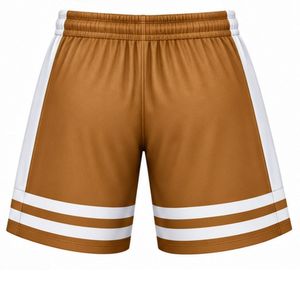 <b>Men</b> Light <b>Brown</b> Sublimated Ice Hockey <b>Shorts</b> Polyester Striped Sports <b>Shorts</b> Lightweight Athletic Team Uniform Competition - Product Image 2