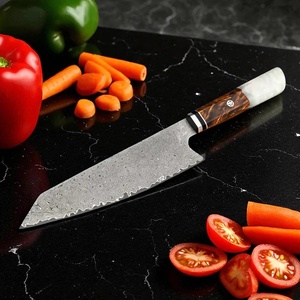 Cuchillo de Chef Artesanal de Acero de Damasco Ecológico con Mango de Resina y Funda de Cuero, de Alta Calidad, Apto para Lavavajillas, Profesional - Product Image 3