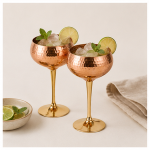 Wholesale Handmade Hammered Pure Copper <b>Wine</b> <b>Goblet</b> With Elegant Brass Stem Tarnish-Resistant Luxury Metal Drinkware For Hotel - Product Image 4