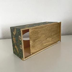 Caja de pañuelos de madera estampada con forro de terciopelo, caja de pañuelos de madera estampada de primera calidad para almacenamiento de accesorios, caja de pañuelos faciales al por mayor - Product Image 5