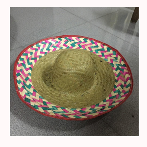 Sombrero Mexicano Colorido para Fiesta, Sombrero de Paja Hecho a Mano con Ala Ancha, Sombrero de Paja Natural para Halloween, Festival, Carnaval, Celebración - Product Image 1