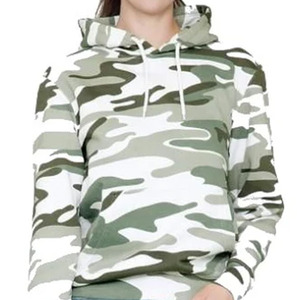 Sweat à capuche gris camouflage en molleton de coton doux, coupe décontractée, style streetwear, avec poche kangourou - Product Image 5