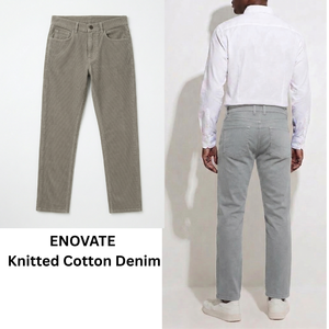 กางเกงทำงานผู้ชายผ้าฝ้ายเดนิมถักนุ่มสบาย Enovate - Product Image 3