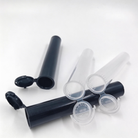 Tubes en plastique noirs King Size anti-effraction, étanches à l'air et à l'eau, avec bouchon à pression et anneau de sécurité, personnalisables et résistants aux enfants