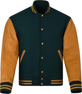 Chaqueta Varsity Personalizada para Hombre, Chaqueta de Béisbol con Letras, Lana y Poliéster Transpirable, Chaqueta de Baloncesto de Primera Calidad, Estilo Juvenil - Product Image 1