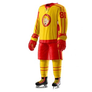 Custom Team Name Breathable Plus Size Ice Hockey Uniform-100% Polyester Autumn/Winter Animal Printed - Product Image 3