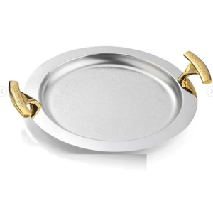 Great Quality Stainless Steel <b>Tray</b> With Handle Attractive Design Table Top Food <b>Snacks</b> Serving <b>Tray</b> Coffee Table <b>Tray</b> For Sale - Product Image 3