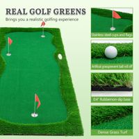 Grand tapis d'entraînement de golf professionnel d'intérieur/extérieur de 12 x 5 pieds, modèle D0100XU8EDA, pour l'entraînement du swing et du putting green
