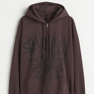 Nueva llegada, sudadera con capucha para mujer, de color liso, a la moda, de manga larga, color heather, con rayas laterales, cierre de cremallera y cordón ajustable. - Product Image 5