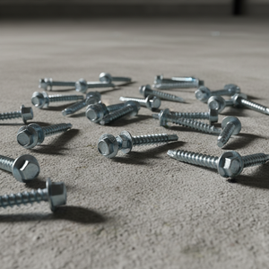 Hex Washer Head Drive Self Drilling TEK Point <b>Screws</b> Class 4.8/6.8 Coarse Thread Zinc Plated Carbon Steel Inch DIN/ANSI PDC - Product Image 1