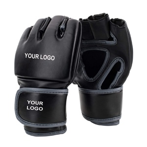 ถุงมือ MMA หนังพรีเมียมแบบเปิดนิ้ว น้ำหนักเบา ซับแรงกระแทก ป้องกันได้ดี จับกระชับมือ ปรับระดับข้อมือได้ เหมาะสำหรับการฝึกซ้อม - Product Image 1