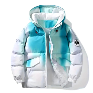 Lookati Sports Men's Winter <b>Warm</b> Breathable Quick-Dry Puffer Hip Hop Style Outwear Solid Color Canvas Stand Collar Hooded Zipper - Product Image 6