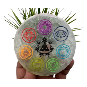 Piedra de Selenita para los 7 Chakras, Shri Rudrama Ovalada Pulida, para Sanación, Venta al Por Mayor - Product Image 1