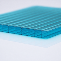 Tôle de toiture en polycarbonate ondulé à double paroi résistante aux UV 10 mm pour garages