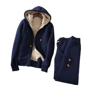 Econex Sports 2025 elegante Sudadera con capucha de manga larga con cremallera completa conjuntos de chándal y chándal de mujer de manga larga Color empalmado - Product Image 1