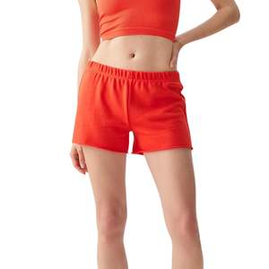 Shorts décontractés en coton taille haute pour femmes, shorts de détente à taille élastique pour l'été, logo personnalisé, vente en gros OEM - Product Image 3