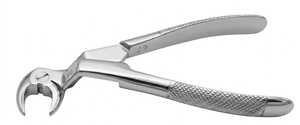 Forceps d'extraction dentaire pour molaires inférieures, revêtement chromé, poignées texturées, bec courbé, instrument chirurgical en acier inoxydable - Product Image 4