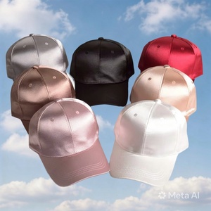 Custom Ethnic 6-Piece Sports <b>Hat</b> Set Leaf <b>Leopard</b> Patterns Embroidered Logo Bright Colors Silk Satin Baseball Caps for Unisex - Product Image 3