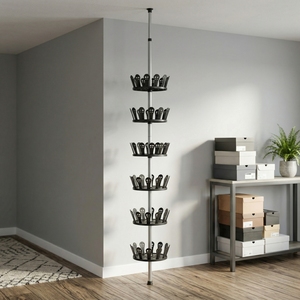 Wholesale 6-Tier <b>Rotating</b> Metal Shoe <b>Rack</b> Taiwan Manufacturer Quality Home <b>Storage</b> Furniture for DIY Modern Design Sale EBay - Product Image 1