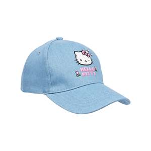 Gorra de Béisbol Kitty Denim Unisex, 100% Algodón, Ajustable, Panel Frontal Azul Claro, Diseño de 6 Paneles, Estilo Casual - Product Image 3