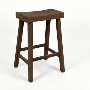 Tabouret de bar haut en bois d'hévéa massif, rond, moderne, minimaliste, mobilier de maison durable et léger - Product Image 6