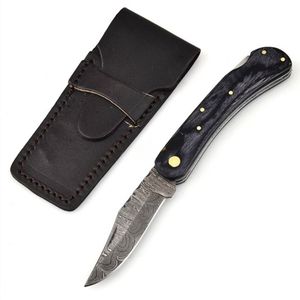 Couteaux pliants de luxe à lame motif Damas, manche décoratif en os fait main, paroi de lame en métal poli pour collectionneurs et chasseurs - Product Image 2