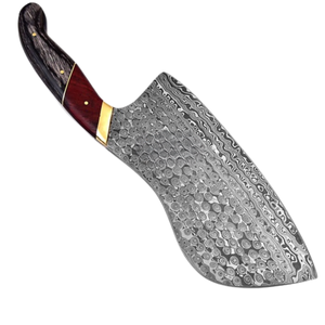 Couteaux de cuisine forgés à la main avec une lame large et affûtée, manche ergonomique en bois pour la maison, les restaurants, la restauration et la cuisine professionnelle - Product Image 2