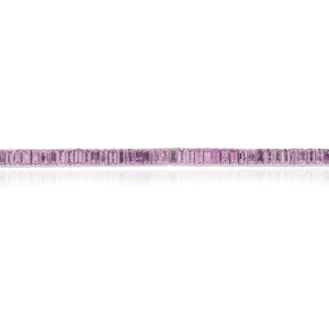 Factory Price 925 Sterling Silver Baguette Cut Natural Pink <b>Sapphire</b> Gemstone <b>Tennis</b> <b>Bracelet</b> For Women's - Product Image 5