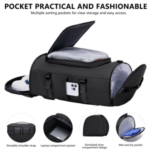 Nouveaux sacs de voyage sportifs personnalisés à grande capacité, légers, extensibles, avec fermeture à glissière et 100% coton - Product Image 5