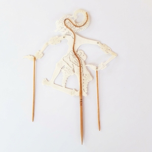 Marioneta de Sombra Wayang Kulit de Cuero Indonesio Hecha a Mano, Bima Werkudara, Decoración de Pared Cultural Tradicional, Adorno Artesanal - Product Image 1