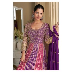 Costume Anarkali de mariage pour femmes, design élégant, avec dupatta, pour célébrations spéciales, acheter directement auprès du fournisseur - Product Image 2