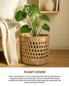 Paniers de rangement en jonc de mer faits à la main, vente en gros, écologiques, fabriqués au Vietnam - Product Image 5