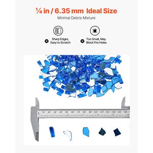 Vetro per Braciere Riflettente Resistente alle Alte Temperature da 10 LBS (4,5 KG) Spessore 1/4 di Pollice, Senza Fumo, per Caminetti - Product Image 5