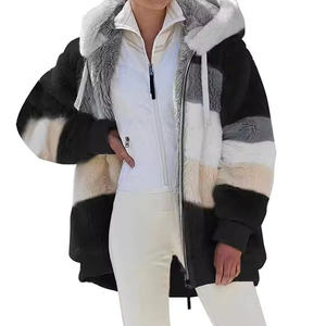 Unisex Custom 2025 Winter Heavy Fleece Breathable 350g Sherpa <b>Fur</b> <b>Hoodie</b> Embroidery Warm Fluffy for Men Women Plain Dyed - Product Image 2