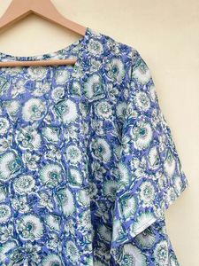 Algodón Kaftan indio Floral Kaftan largo caftán vestido para ser mamás playa cubrir ropa de dormir - Product Image 4