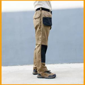 Pantalon de travail pour homme, double genouillère, respirant, imperméable, grande taille, polyester et coton de haute qualité, pour travaux en extérieur - Product Image 4