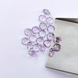 2023 Venta de fábrica Nuevo diseño 7mm Natural facetado suelto Rosa De Francia Piedras preciosas de amatista Forma de pera rosa para la producción de joyas - Product Image 4