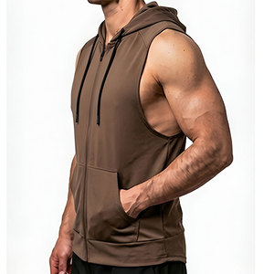 Vêtements de sport pour un style de vie actif, sweat-shirt sans manches pour homme, léger, doux pour la peau, veste de musculation, vêtements de gym - Product Image 3
