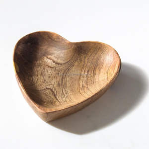 Tazón de madera de acacia premium para mezclar ensaladas, servir, grande, hecho a mano, vajilla de madera natural para restaurante. - Product Image 1