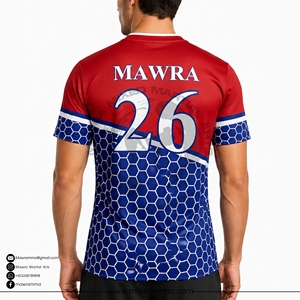Maillot de football rayé tendance Mawra, design personnalisé par sublimation, tissu de haute qualité, vêtements de sport pour hommes - Product Image 2