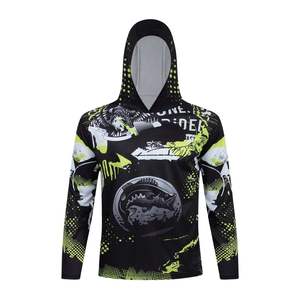 Sudadera con Capucha para Pesca, Diseño Personalizado con Sublimación, Protección UV, Impermeable, UPF 50, Material Spandex/Poliéster, MOQ Bajo - Product Image 1