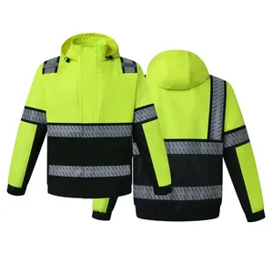 Chaqueta Cortavientos con Capucha y Cierre de Seguridad Personalizable Unisex, Ligera, Impermeable, Duradera, de Poliéster/Algodón, para Uso en Exteriores en Invierno - Product Image 1