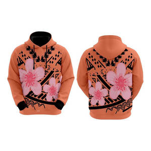 Sweat à capuche orange à imprimé floral pour homme, coupe classique, décontracté, pour l'été, avec poche - Product Image 6