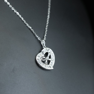 Nouveau collier en argent S925 plaqué or, incrusté de fleurs, style européen et américain, populaire auprès des femmes, avec moissanite, bijoux de mariage - Product Image 2