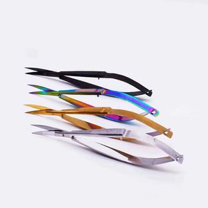 Tijeras Multiusos con Resorte para Recortar Cejas, Tijeras Curvas para Bordado y Costura - Product Image 1