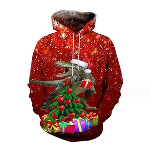 Men's Christmas Santa Graphic <b>Hoodie</b> Green Snowflake Print Pullover Sweatshirt Winter <b>Fleece</b> Top - Product Image 5