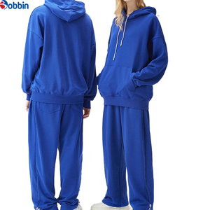 Conjunto Deportivo Personalizado para Mujer, Sudadera con Capucha Rosa de 2 Piezas, Pantalones Casuales Unisex, Color Sólido, Manga Larga, 100% Algodón - Product Image 3